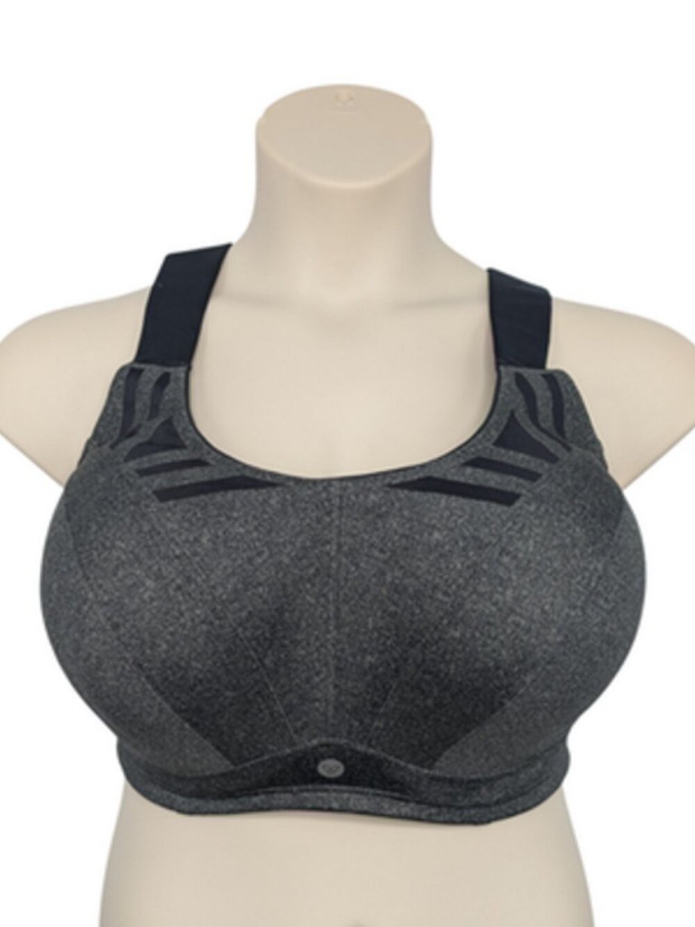 Livi Active Underwire Sports Bra 42G - Gray & Black, High-Impact Support - Picture 4 of 10